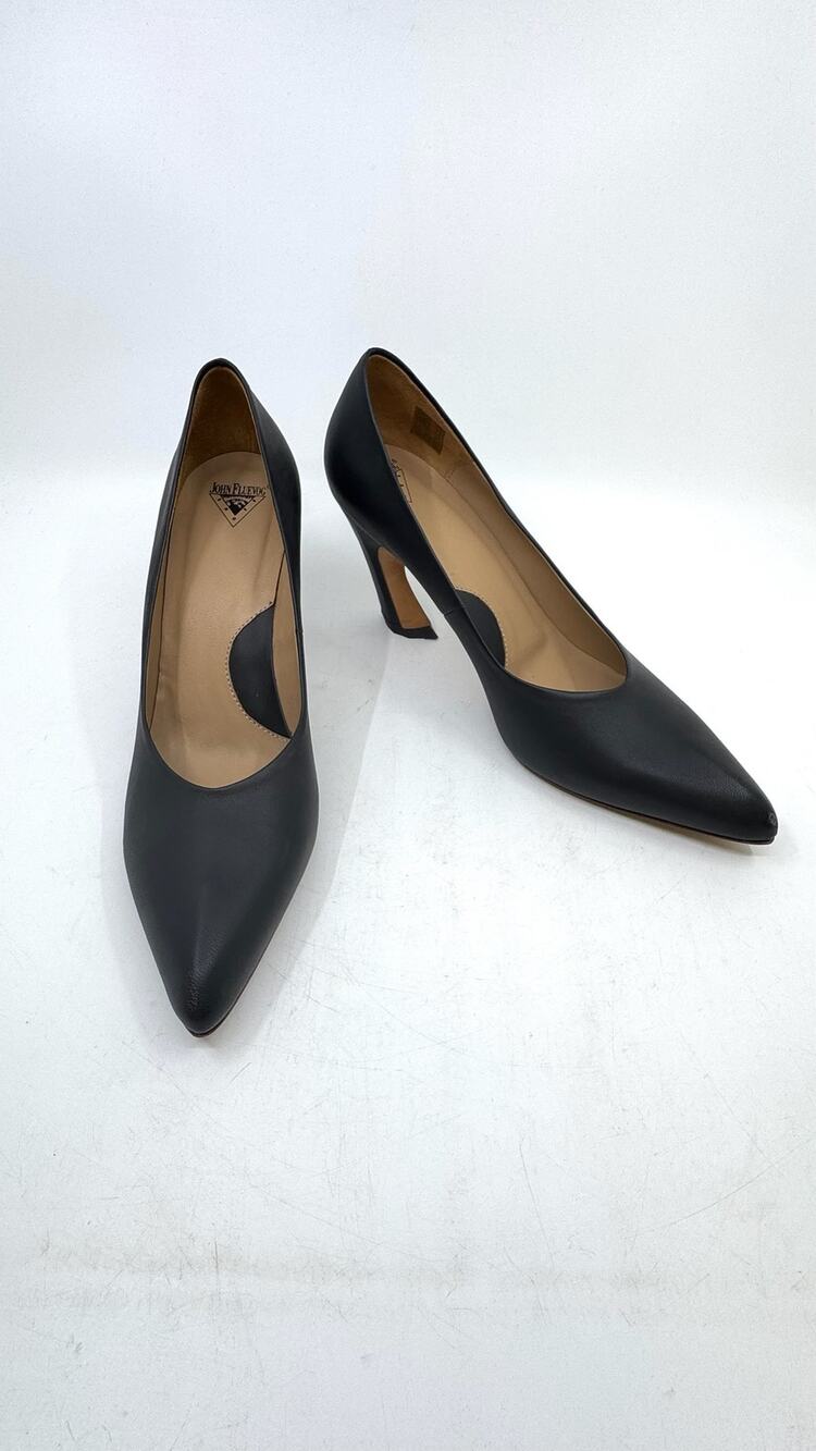 JOHN FLUEVOG Angled Black Heels